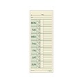 Adams Time Cards for Pyramid 1000 Time Clock, 200/Pack (9791-200)