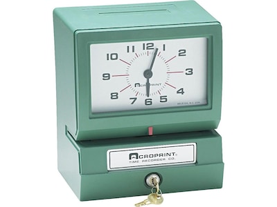 Acroprint Model 150 Punch Card Time Clock System, Green (150QR4)
