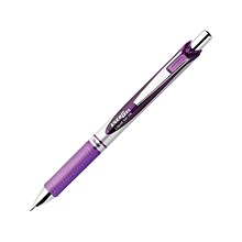 Pentel EnerGel RTX Retractable Gel Pens, Medium Point, Purple Ink, 3/Pack (BL77BP3V)