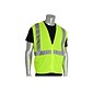 Protective Industrial Products Zipper Safety Vest, ANSI Class R2, X-Large, Hi-Vis Lime Yellow (302-MVGZ-LY/XL)