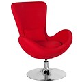 Red Fabric Egg Series Reception-Lounge-Side Chair [CH-162430-RED-FAB-GG]