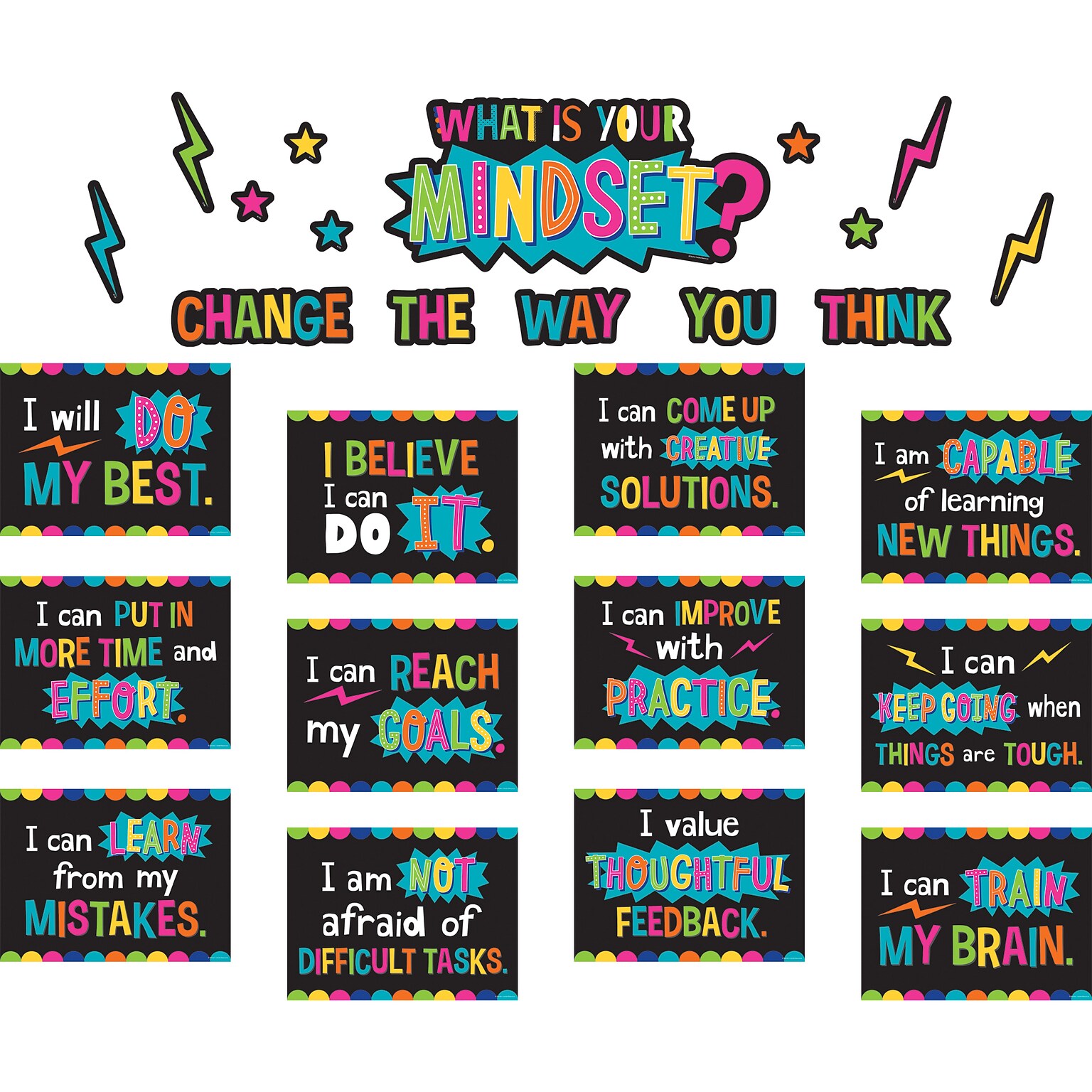 Teacher Created Resources What is Your Mindset? Bulletin Board Display Set (TCR8882)
