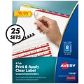 Avery IndexMaker Blank Divider, 8-Tab, White, 25/Box (11999)