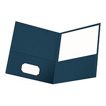 Oxford Twin Portfolio Folders, Dark Blue, 25/Box (OXF 57538)