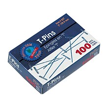 Advantus T Pins, Silver, 2, 100/Box (85T)