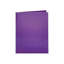 Oxford Twin Laminated Folders, Metallic Purple, 25/Box (OXF 5049526)
