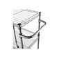 Alera 3-Shelf Wire Mobile Utility Cart with Lockable Wheels, Black (ALESW342416BA)