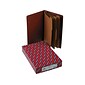 Smead Pressboard End-Tab Classification Folders , 3" Expansion, Legal Size, 3 Dividers, Red, 10/Box (29865)