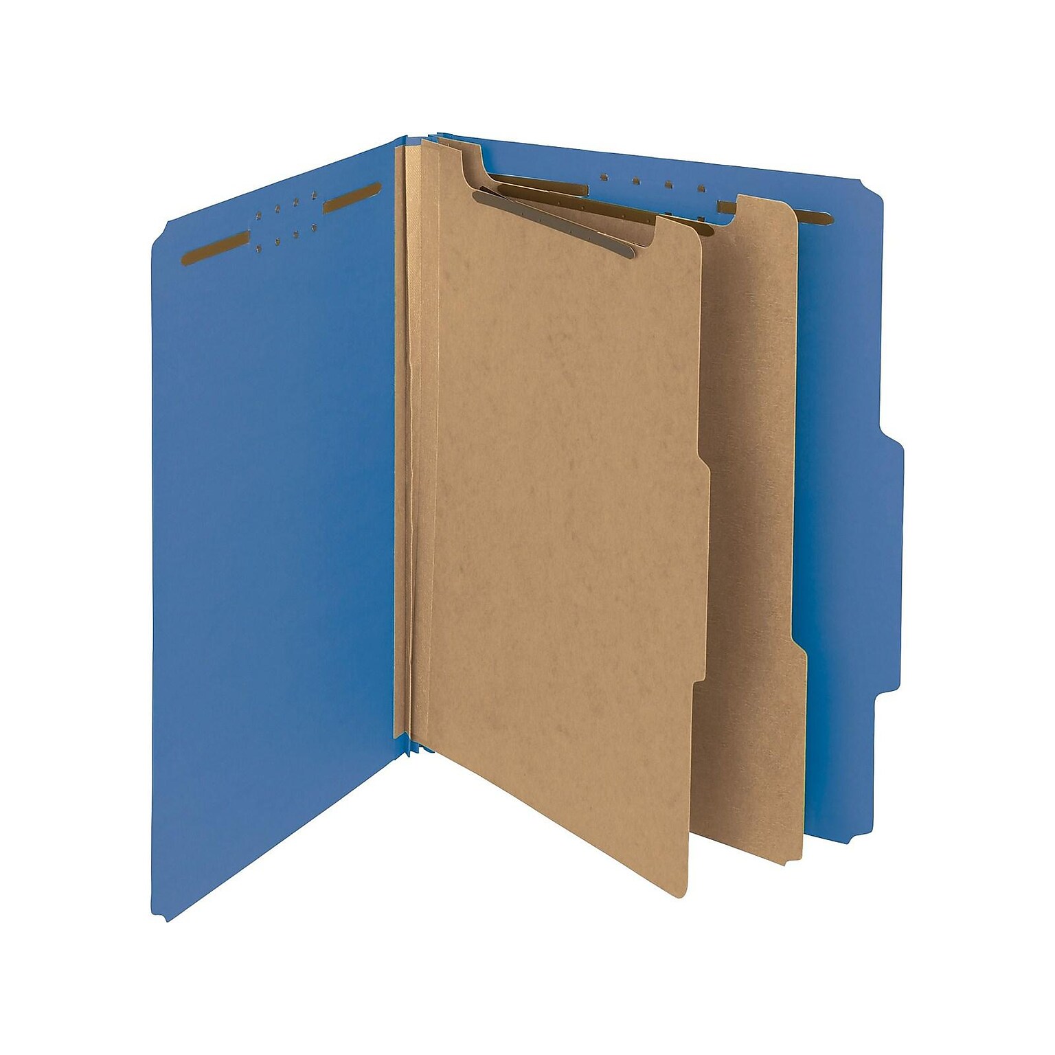 Smead Recycled Heavy Duty Pressboard Classification Folder, 2-Dividers, 2 Expansion, Letter Size, Dark Blue, 10/Box (14062)