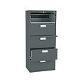 HON Brigade 600 Series 5-Drawer Lateral File Cabinet, Locking, Letter/Legal, Charcoal, 30W (H675.L.S)