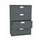 HON Brigade 600 Series 4-Drawer Lateral File Cabinet, Locking, Letter/Legal, Charcoal, 36W (H684.L.