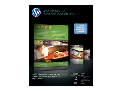 HP Glossy Brochure Paper, 8.5 x 11, 50/Pack (C6817A)