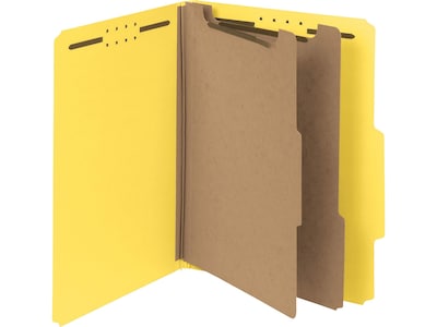 Smead Recycled Heavy Duty Pressboard Classification Folder, 2-Dividers, 2 Expansion, Letter Size, Y