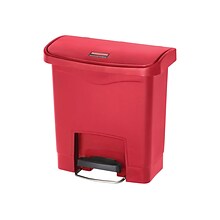 Rubbermaid Slim Jim Step-On Indoor Step Trash Can, Red Resin, 4 Gal. (1883563)