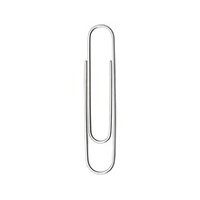 ACCO Recycled Paper Clips, Jumbo, Silver, 100/Box, 10 Boxes/Pack (A7072525)