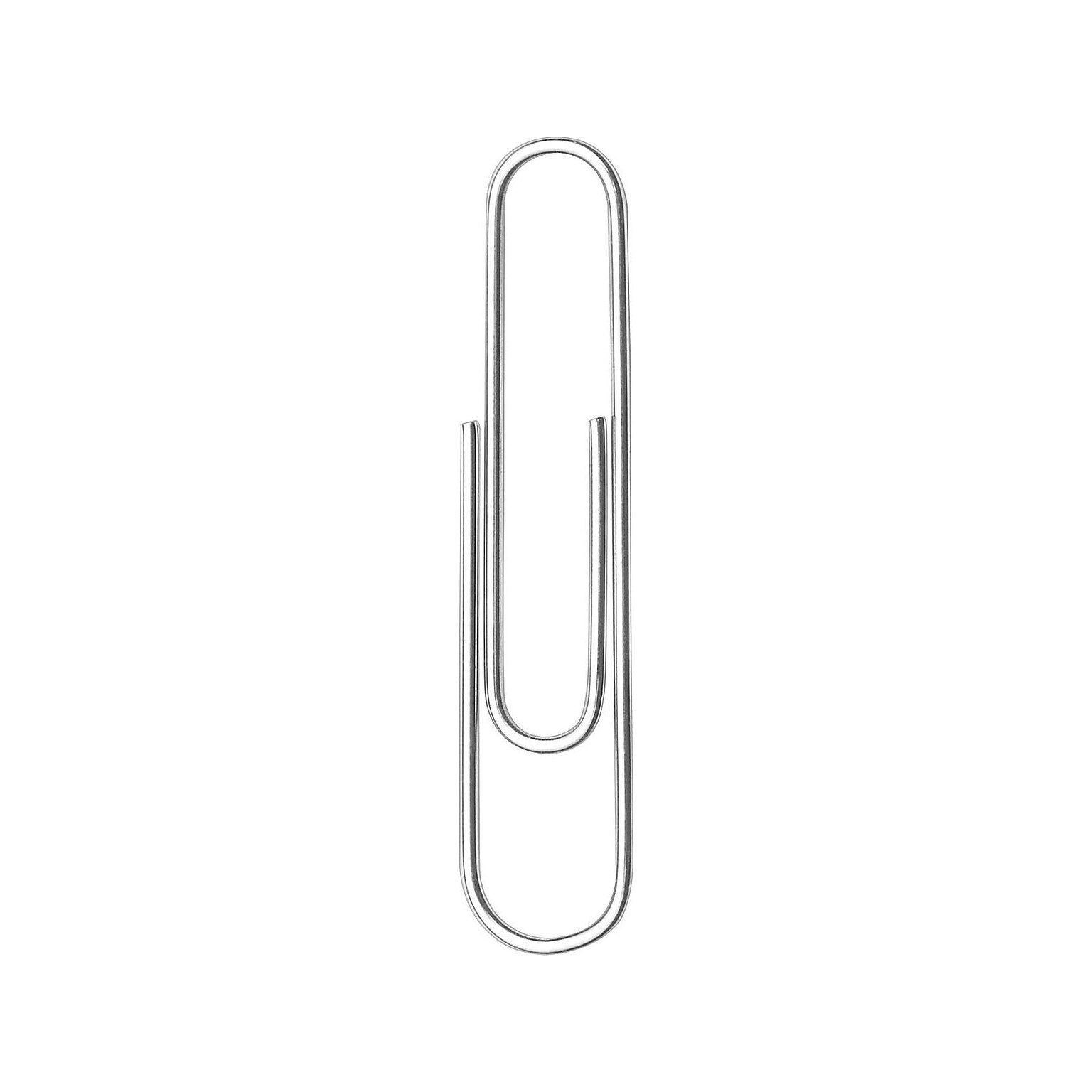 ACCO Recycled Paper Clips, #1, Silver, 100/Box, 10 Boxes/Pack (A7072365A)