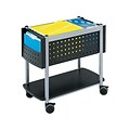 Safco Scoot Metal Mobile File Cart with Lockable Wheels, Black (5373BL)