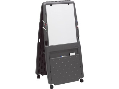 Iceberg Mobile Presentation Flip Chart Easel with Dry-Erase Surface, Charcoal, 73 x 33 x 28 (3023