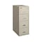 FireKing Classic 4-Drawer Vertical File Cabinet, Fire Resistant, Letter, Parchment, 31.56D (4-1831-