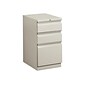 HON Brigade 3-Drawer Mobile Vertical File Cabinet, Letter Size, Lockable, 28"H x 15"W x 22.88"D, Light Gray (HON33723RQ)