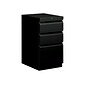 HON Brigade 3-Drawer Mobile Vertical File Cabinet, Letter Size, Lockable, 28"H x 15"W x 22.88"D, Black (HON33723RP)