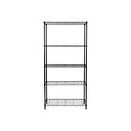 Honey-Can-Do 5-Shelf Metal Unit, 36W, Black (SHF-01442)