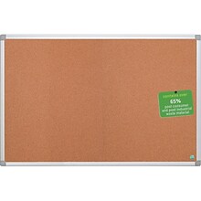 MasterVision Earth Cork Bulletin Board, Aluminum Frame, 4H x 6W (CA271790)