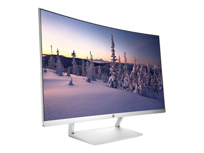 HP 27 Monitor, 27" Curved LED Backlit Monitor, Pike Silver