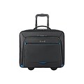 Solo Ascend Active Laptop Rolling Briefcase, Black/Blue Polyester (TCC902-4/20)