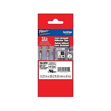 Brother P-touch TZe-S211 Laminated Extra Strength Label Maker Tape, 1/4 x 26-2/10, Black on White