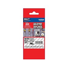 Brother P-touch TZe-S121 Laminated Extra Strength Label Maker Tape, 3/8 x 26-2/10, Black on Clear