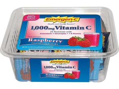 Emergen-C Vitamin C Powder, Raspberry, 50/Box (130280)