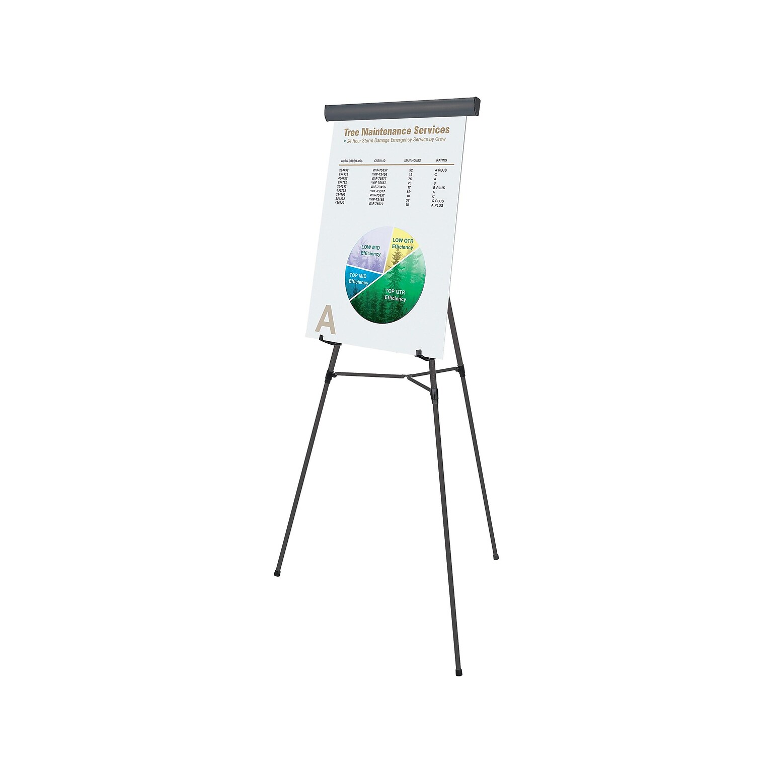 MasterVision Display Easel, 69, Black Aluminum (FLX05101MV)