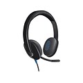 Logitech H540 Computer HD Headset, Over-the-Head, Black (981-000510)