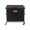 Rubbermaid Commercial Products Executive Series Waste Management Waste Cart, Black Vinyl/Metal (1881