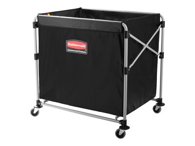 Rubbermaid Commercial Products Executive Series Waste Management Waste Cart, Black Vinyl/Metal (1881750)