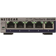 Netgear ProSafe 5-Port Gigabit Ethernet Smart Switch, Gray (GS105E-200NAS)