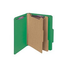 Smead Pressboard Classification Folders with SafeSHIELD Fasteners, 2 Expansion, Letter Size, 2 Divi