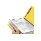 Smead Pressboard Classification Folders with SafeSHIELD Fasteners, 2" Expansion, Letter Size, 2 Dividers, Yellow, 10/Box (14034)