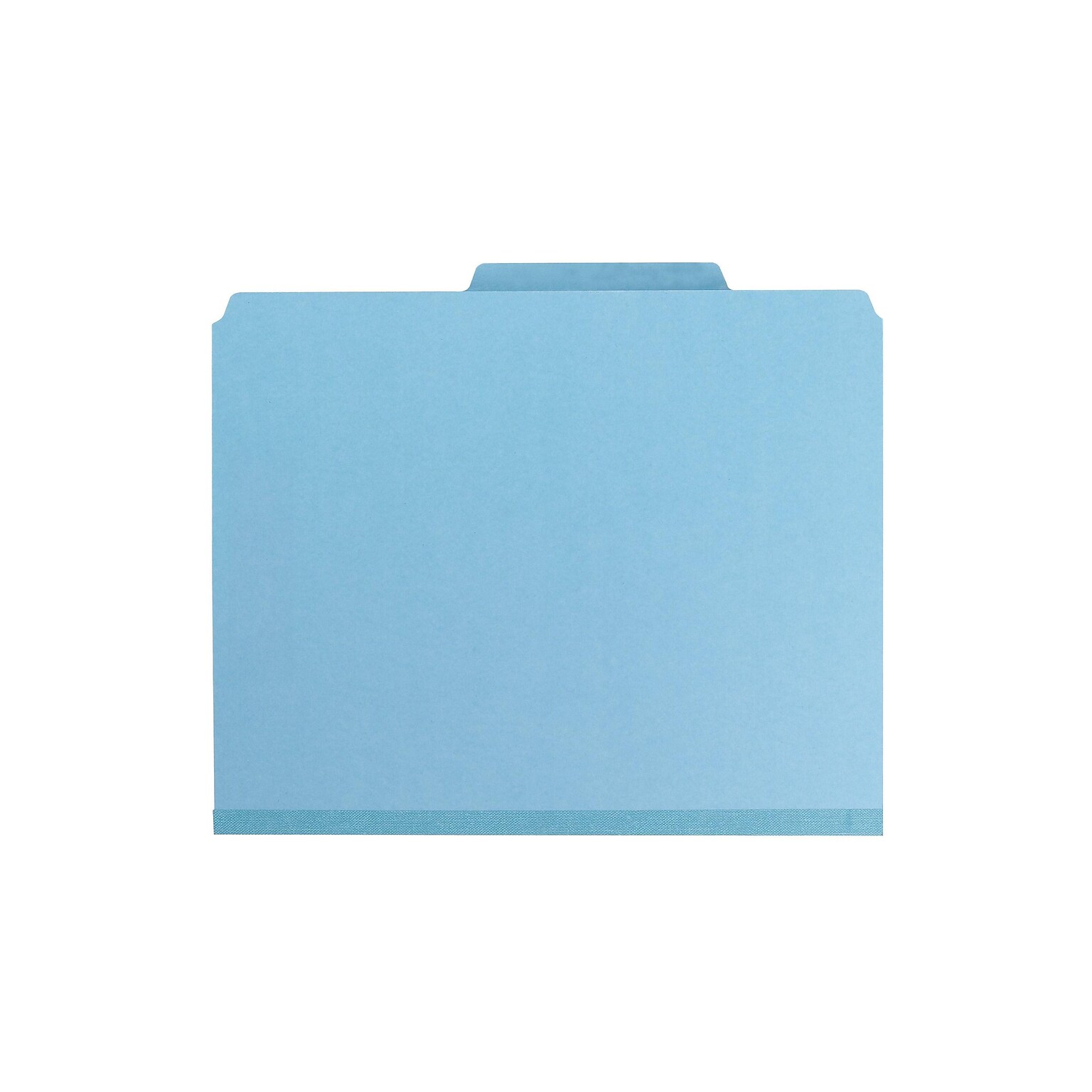 Smead Pressboard Classification Folders with SafeSHIELD Fasteners, 2 Expansion, Letter Size, 1 Divider, Blue, 10/Box (13730)