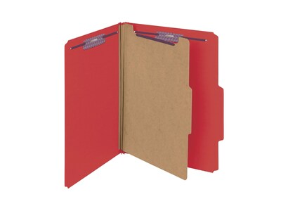 Smead Classification Folders with SafeSHIELD Fasteners, 2 Expansion, Letter Size, 1 Divider, Bright