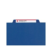 Smead Classification Folders with SafeSHIELD Fasteners, 2 Expansion, Letter Size, 1 Divider, Dark B
