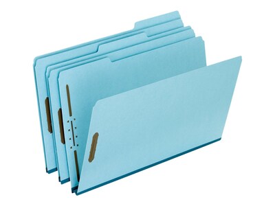 Pendaflex Pressboard Classification Folders, 1/3-Cut Tab, 1 Expansion, Legal Size, Light Blue, 25/B