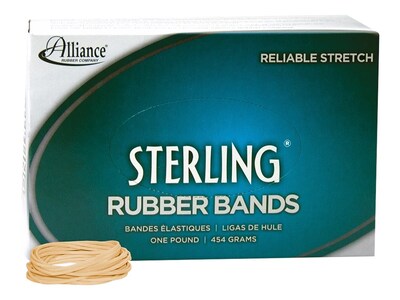 Alliance Sterling Multi-Purpose Rubber Bands, #16, 1 Lb. Box, 2300/Box (24165)