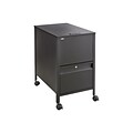 Safco Metal Mobile File Cart with Lockable Wheels, Black (5364BL)