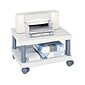 Safco Wave 2-Shelf Plastic/Poly Mobile Printer Stand with Lockable Wheels, Light Gray/Charcoal (1861GR)