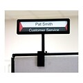 Advantus People Pointer Cubicle Plastic Sign, Black (75334)