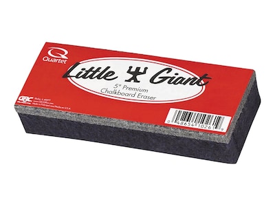 Quartet Little Giant Felt Chalkboard Eraser, 1H x 2W x 5D, Black (804526)