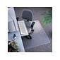Deflect-O DuraMat Carpet Chair Mat with Lip, 46" x 60'', Low-Pile, Clear (CM13433F)