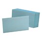 Oxford 3" x 5" Index Cards, Lined Blue, 100/Pack (OXF 7321 BLU)